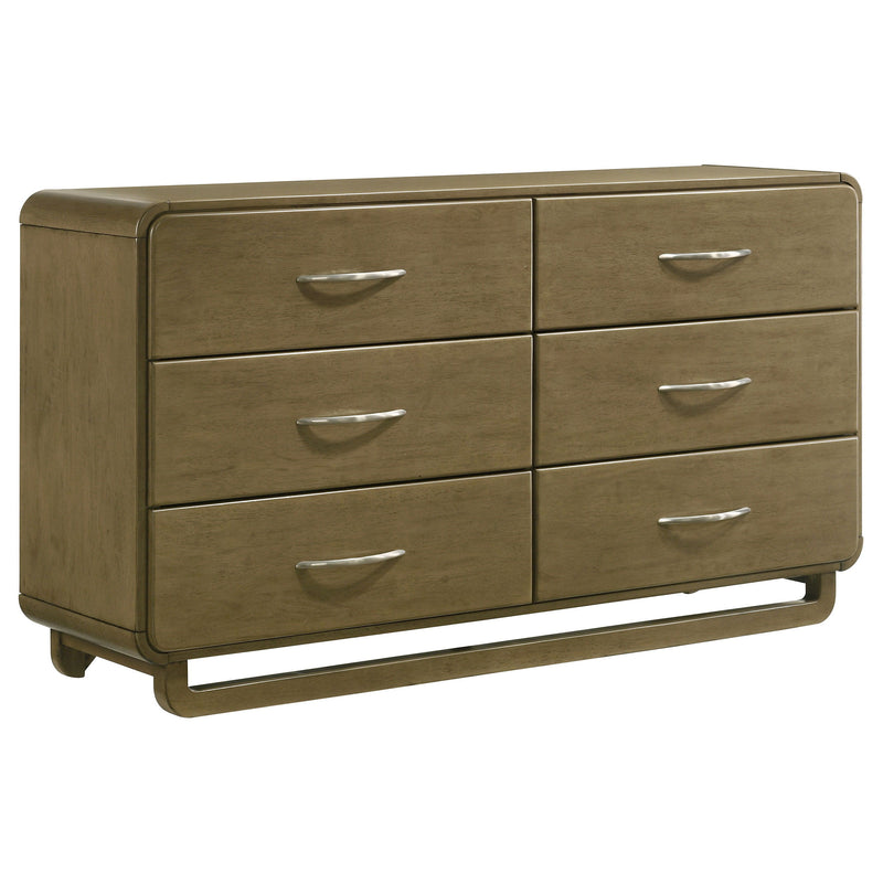 Amsbury - 6-Drawer Dresser Cabinet - Nutmeg - JaxCo Furniture