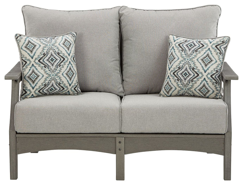 Visola - Gray - Loveseat w/Cushion - JaxCo Furniture