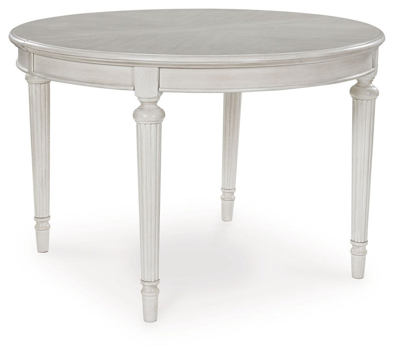 Montelaine - Antique White - Oval Dining Room Extension Table - JaxCo Furniture