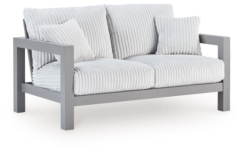 Hurley Park - Gray - Loveseat With Cushion - JaxCo Furniture