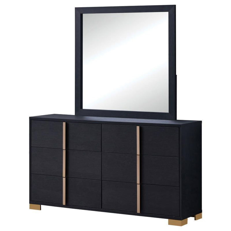 Marceline - 6-Drawer Dresser With Mirror - JaxCo Furniture