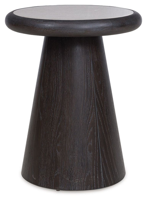 Bracken - French Black - Round End Table - JaxCo Furniture