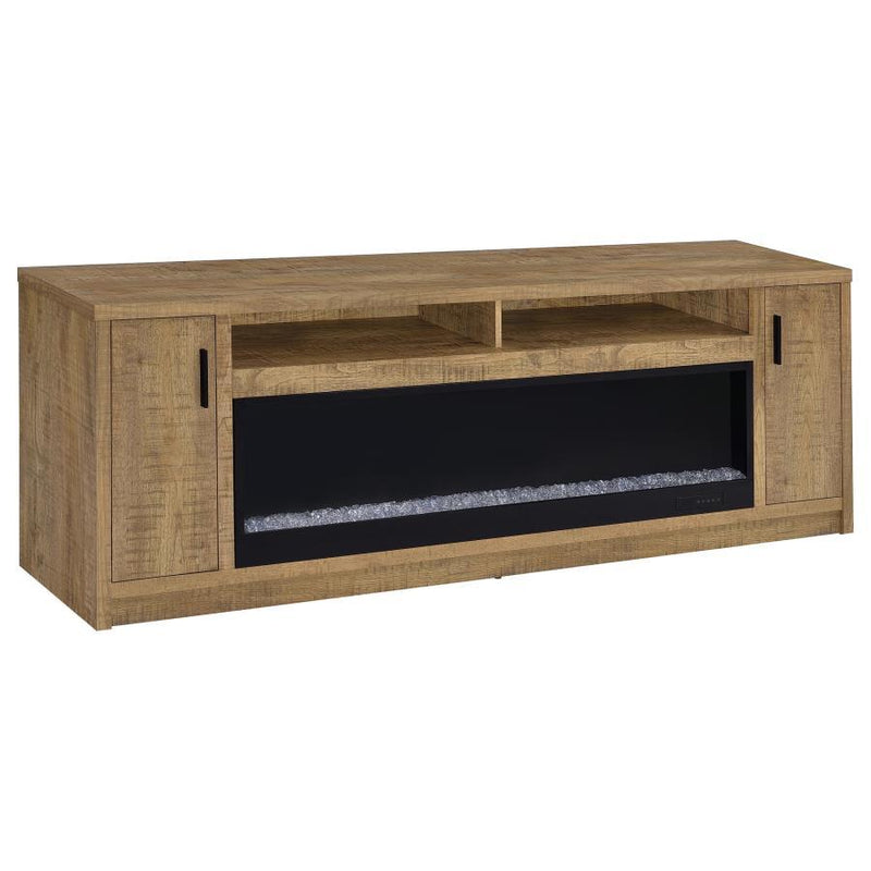 Eddy - 79" 2-Door TV Stand Fireplace Media Console - Mango - JaxCo Furniture