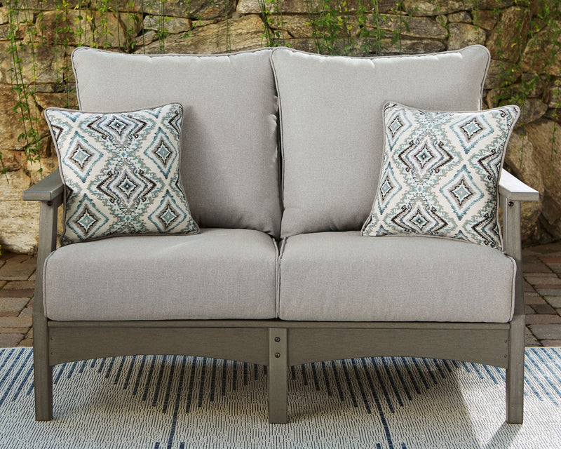 Visola - Gray - Loveseat w/Cushion - JaxCo Furniture