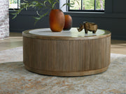 Camdill - Light Brown / White - Round Cocktail Table - JaxCo Furniture