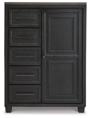 Foyland - Black / Brown - Door Chest - JaxCo Furniture