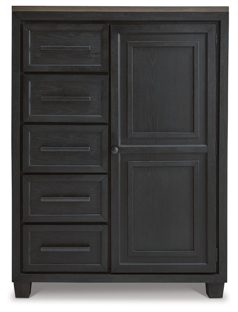 Foyland - Black / Brown - Door Chest - JaxCo Furniture