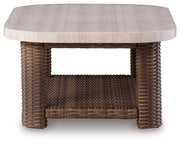 Dolan Creek - Rectangular Cocktail Table - Beige / Brown - JaxCo Furniture