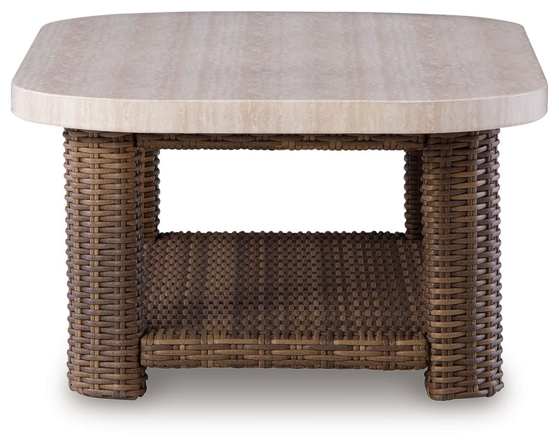 Dolan Creek - Rectangular Cocktail Table - Beige / Brown - JaxCo Furniture