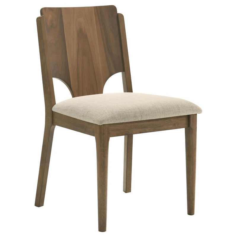 Crestmore - Dining Chair Upholstered Seat (Set of 2) - Walnut - JaxCo Furniture