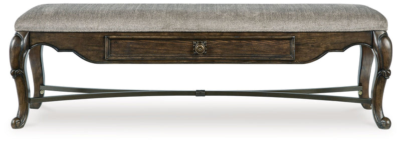 Maylee - Dark Brown - Upholstered Storage Bench - JaxCo Furniture
