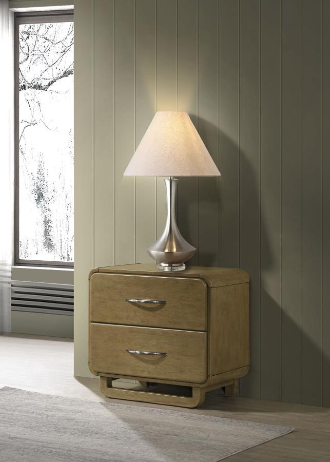 Amsbury - 2-Drawer Nightstand Bedside Table - Nutmeg - JaxCo Furniture