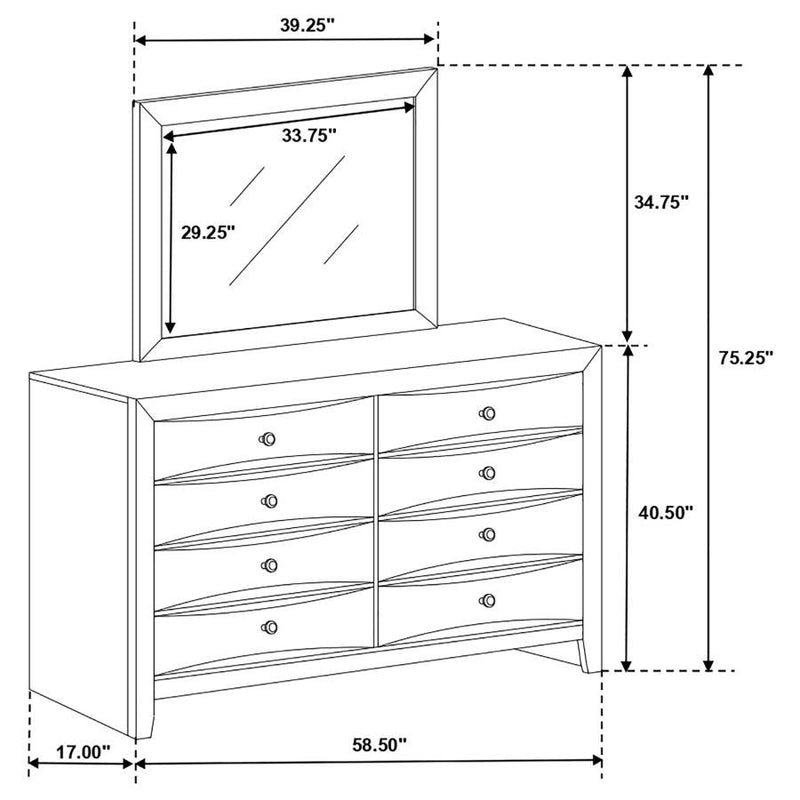 Briana - 8-Drawer Dresser - JaxCo Furniture