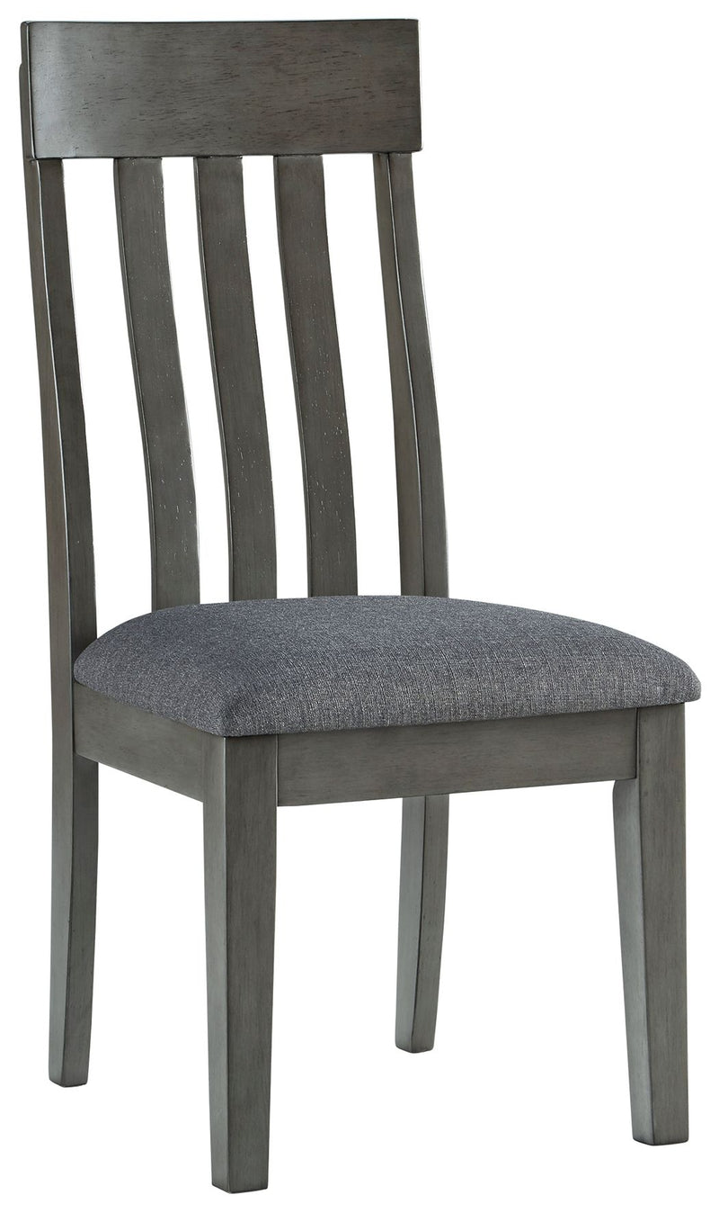 Hallanden - Black / Gray - Dining UPH Side Chair (Set of 2) - JaxCo Furniture