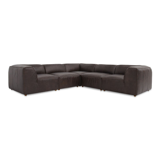 Form - Classic L-Shaped Modular Sectional - Espresso Brown - JaxCo Furniture