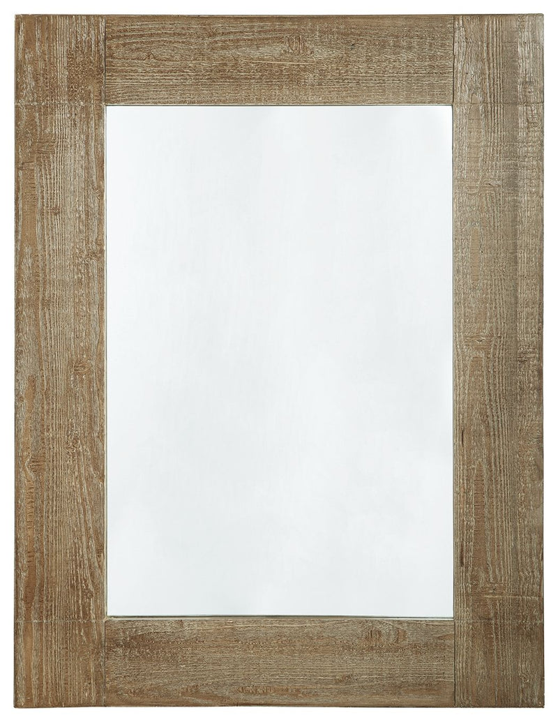Waltleigh - Distressed Brown - Accent Mirror - JaxCo Furniture