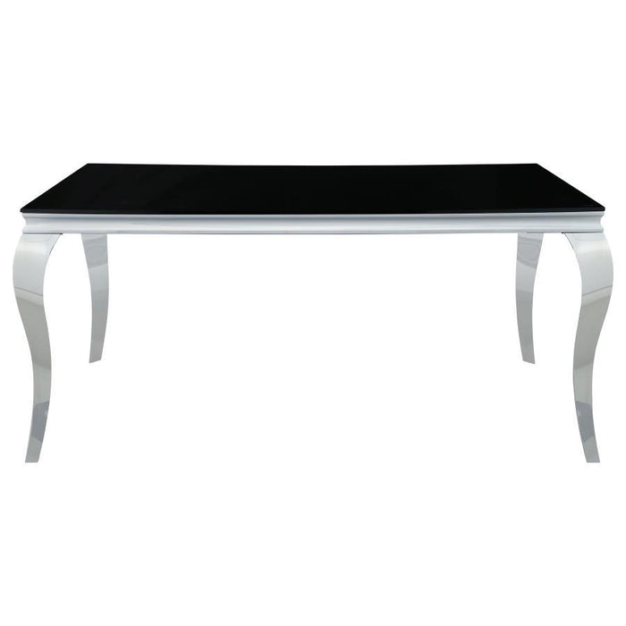 Carone - Rectangular Glass Top Dining Table - JaxCo Furniture