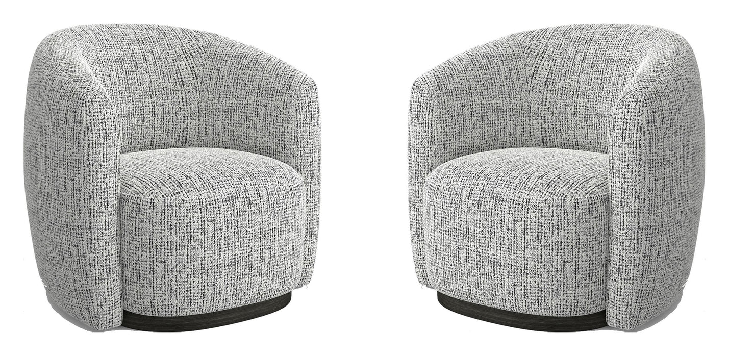 Tatum - Swivel Accent Chair (Set of 2) - Nightshade