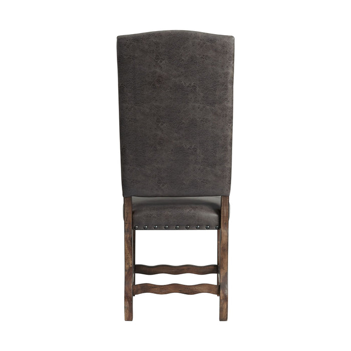 Gramercy - Tufted Tall Back Side Chair (Set of 2) - Chocolate - JaxCo Furniture