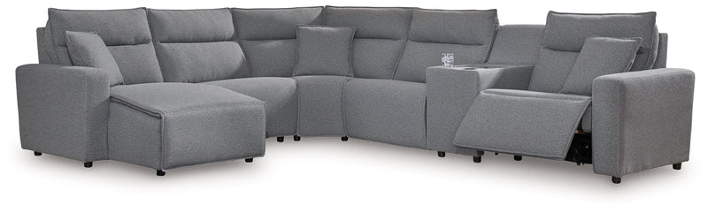 ModMax II - Salt And Pepper - Reclining Sectional - JaxCo Furniture