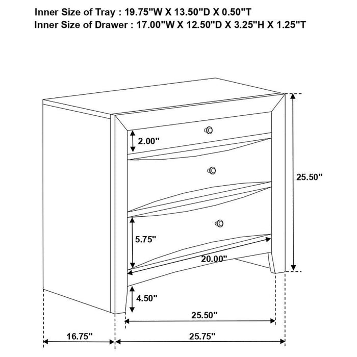 Briana - 2-Drawer Nightstand - Black - JaxCo Furniture