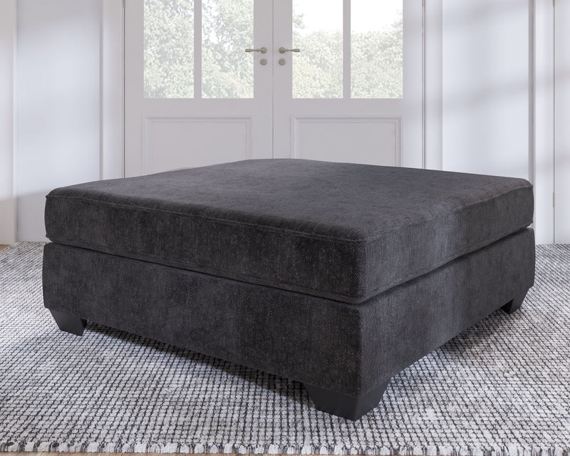 Lavernett - Charcoal - Oversized Accent Ottoman - JaxCo Furniture