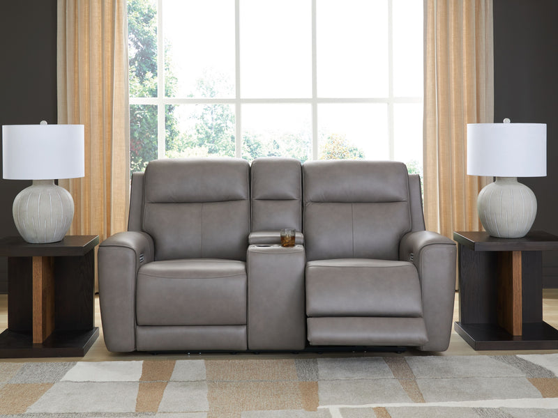 5Z-Comfort - Relaxation - Power Reclining Loveseat with Console / Adj Headrest - JaxCo Furniture