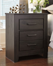 Brinxton - Charcoal - Two Drawer Night Stand - JaxCo Furniture