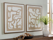 Waldett - Beige / White - Wall Art Set (Set of 2) - JaxCo Furniture