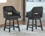 Tallenger - Upholstered Swivel Barstool (Set of 2) - JaxCo Furniture