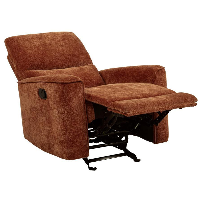 Navarro - Chenille Upholstered Glider Recliner - JaxCo Furniture
