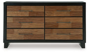 Kraeburn - Brown / Black - Dresser - JaxCo Furniture