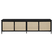 Amherst - 78" 4-Door Metal TV Stand Media Console - Black - JaxCo Furniture