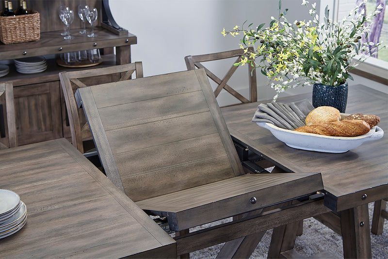 Lodge Dining - Counter Height Extendable Dining Table - Siltstone - JaxCo Furniture