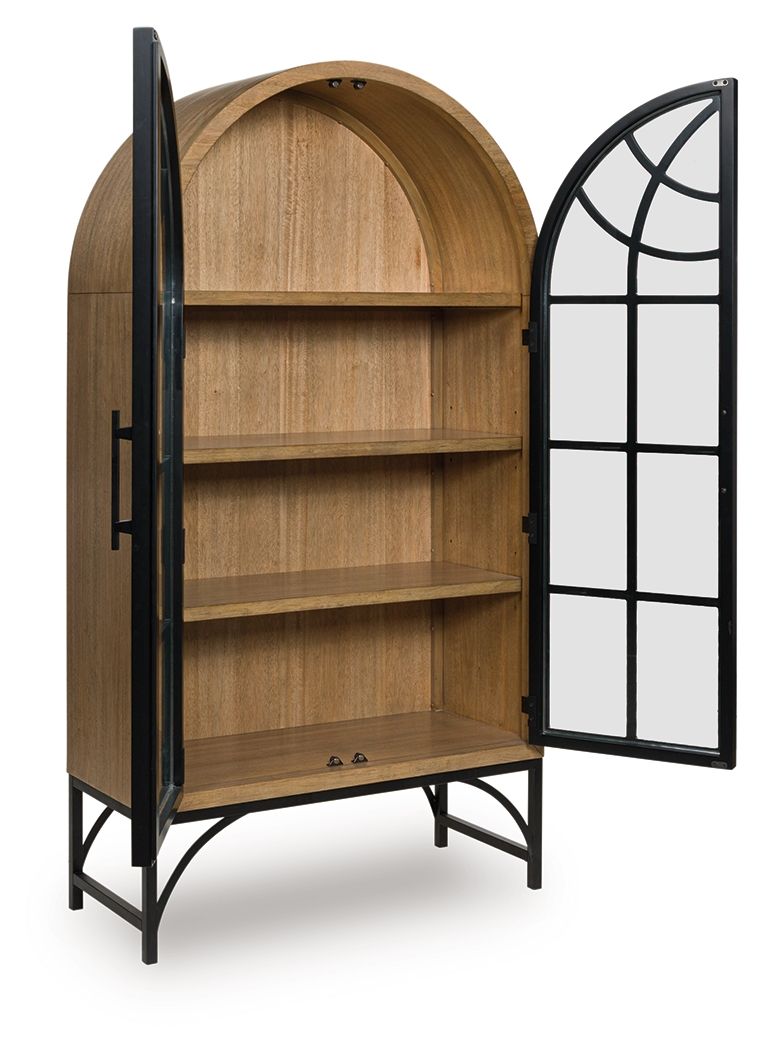 Gwenwich - Natural / Black - Accent Cabinet - JaxCo Furniture