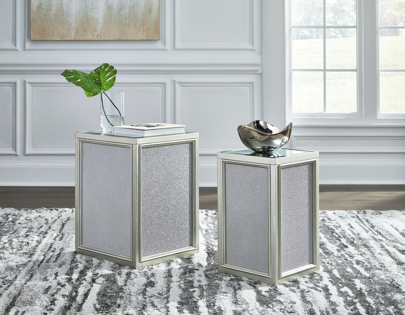 Traleena - Silver Finish - Nesting End Tables (Set of 2) - JaxCo Furniture