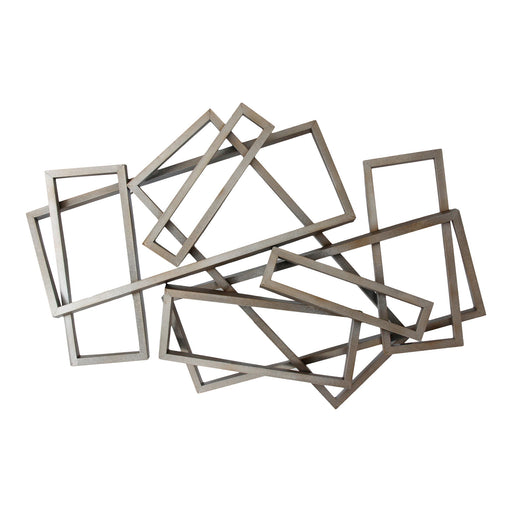 Metal Rectangles - Wall Decor - Silver - JaxCo Furniture