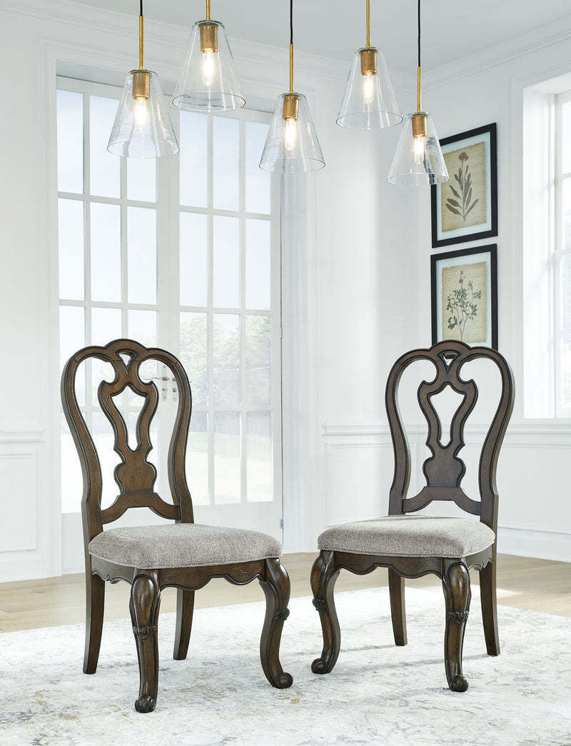 Maylee - Dark Brown - Dining Upholstered Side Chair (Set of 2) - JaxCo Furniture