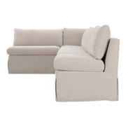 Fable - Slipcover Dining Banquette L-Shape Sectional - Beige - JaxCo Furniture
