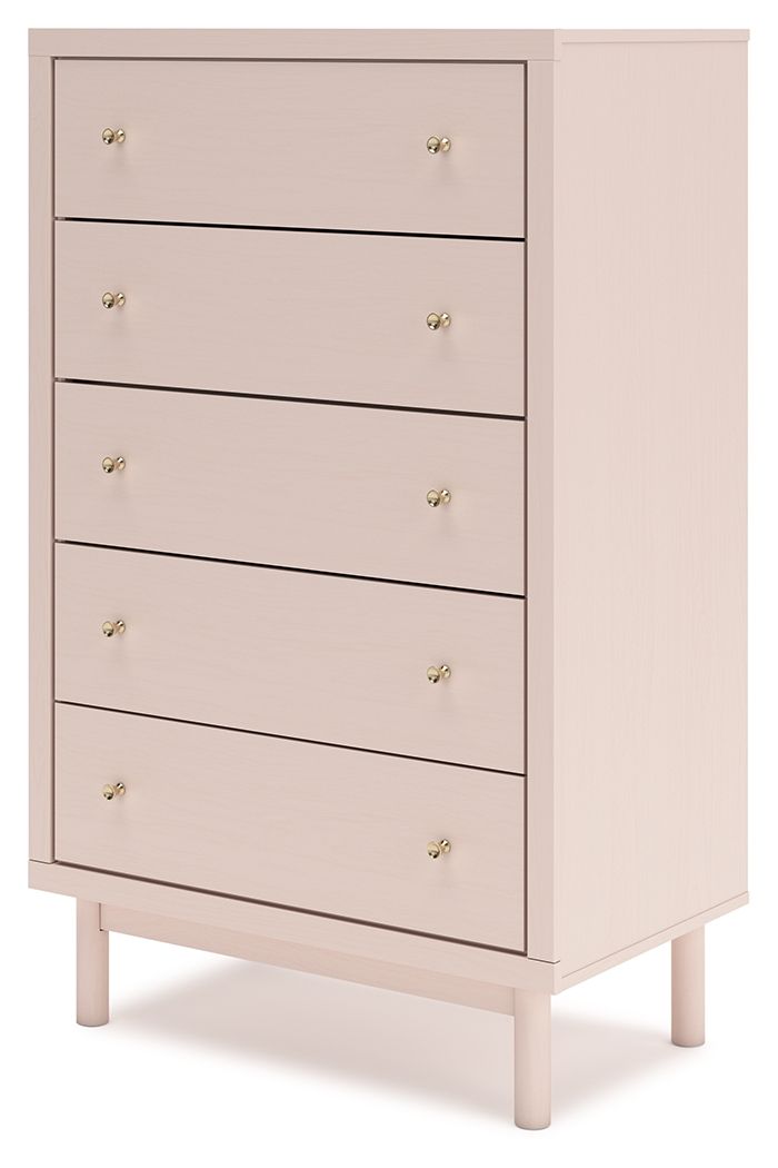 Wistenpine - Blush - Five Drawer Chest - JaxCo Furniture