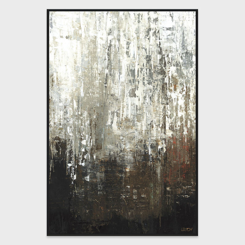 Tibien - 48" x 72" Painting Art by Buddy Whitlock - Black / Gray - JaxCo Furniture