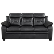 Finley - Upholstered Padded Arm Tufted Sofa - Black - JaxCo Furniture