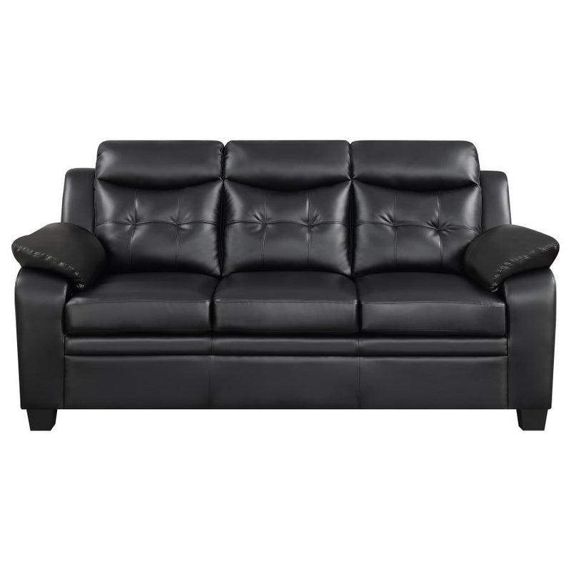 Finley - Upholstered Padded Arm Tufted Sofa - Black - JaxCo Furniture