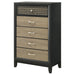 Valencia - 5-Drawer Bedroom Chest - Black - JaxCo Furniture