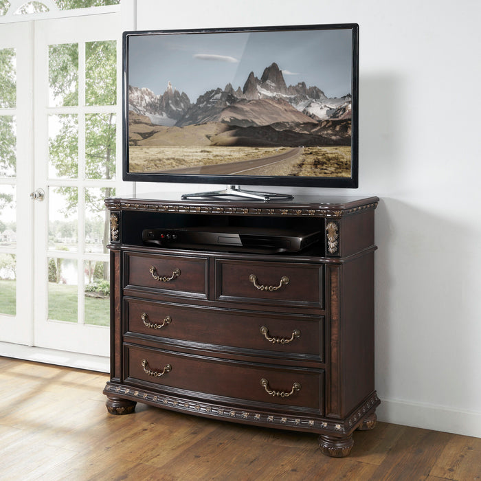 Monte Carlo - Media Chest - Dark Brown - JaxCo Furniture