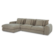 Berga - Sectional Pebble Left Stationary Sofa - Gray - JaxCo Furniture