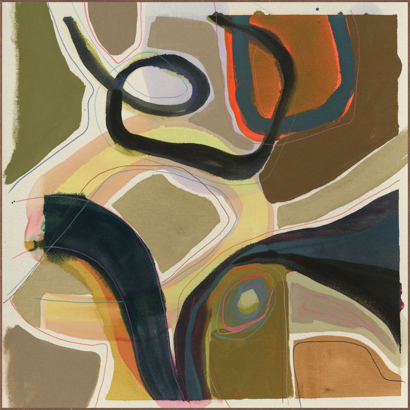 Toya I - 48" x 48" Painting Art By Buddy Whitlock - Green - JaxCo Furniture