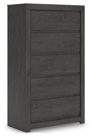Fraluna - Charcoal - Five Drawer Chest - JaxCo Furniture