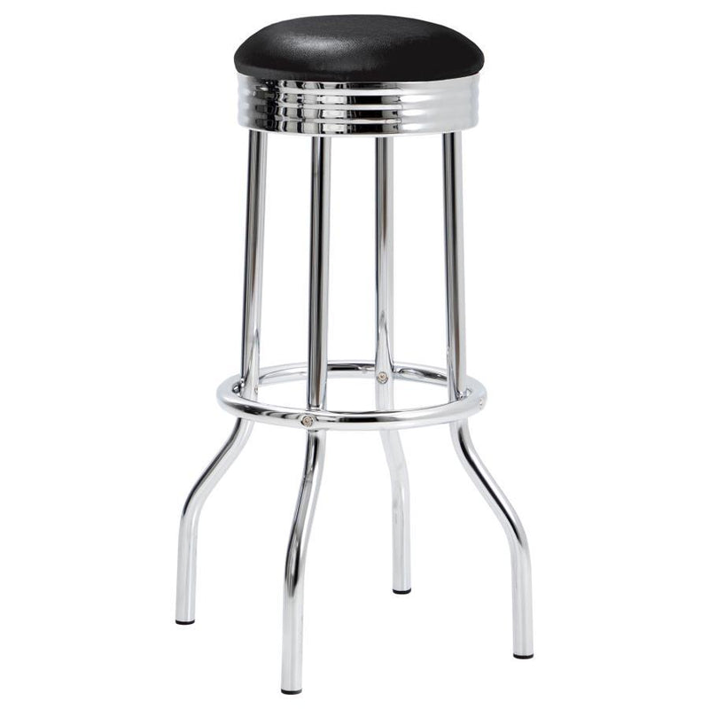 Retro - Upholstered Metal Swivel Bar Stool (Set of 2) - JaxCo Furniture