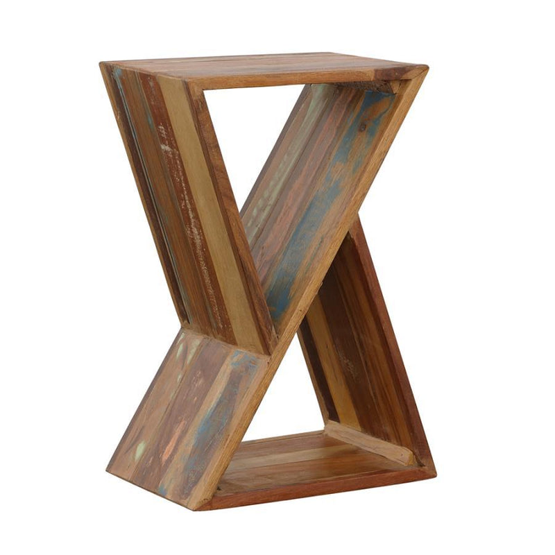 Lily - Solid Reclaimed Wood Accent Side Table - Natural - JaxCo Furniture